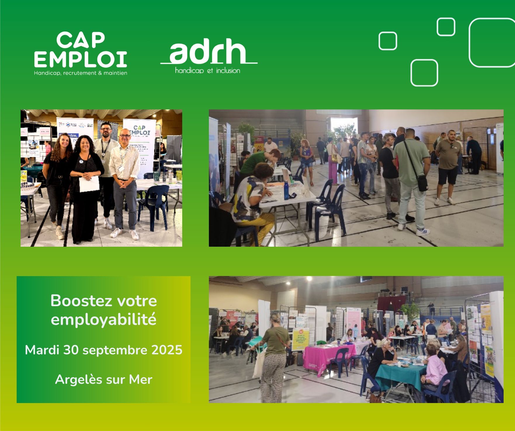 Equipe Cap emploi 66 au salon boostez votre employabilité